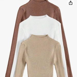 Set of 3 long sleeve crop tops